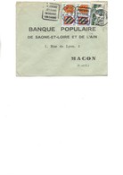 OBLITERATION TYPE DAGUIN SUR LETTRE - MONTROND LES BAINS -SA COURSE - SON CASINO -LOIRE 1954 - Oblitérations Mécaniques (flammes)