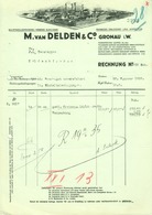 GRONAU Westfalen Rechnung 1935 Deko " M.van Delden & Co - Baumwoll- Spinnerei Bleicherei Weberei Färberei Pp " - Textile & Clothing