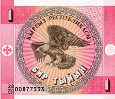 KYRGYZSTAN 1 TYIYN SOM 1993  P-1a UNC - Kirguistán