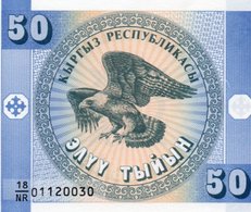 KYRGYZSTAN 50 TYIYN SOM 1993  P-3a UNC - Kyrgyzstan