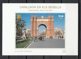 CATALUNYA EN ELS SEGELLS - HOJITA Nº 138 - ARC DE TRIOMF DE BARCELONA - Variedades & Curiosidades
