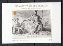 CATALUNYA EN ELS SEGELLS - HOJITA Nº 139 - AL.LEGORIA DE LA CIUTAT DE BARCELONA - Variedades & Curiosidades