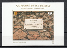 CATALUNYA EN ELS SEGELLS - HOJITA Nº 140 - CARRER CARMEN AMAYA - Variedades & Curiosidades