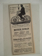 Bicyclette à Ruban à Usiner - Ets Barrot Asnières   - Coupure De Presse De 1920 - Maschinen