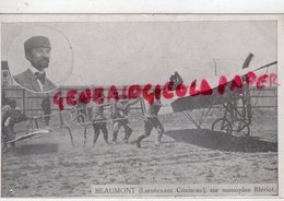 AVIATION -  BEAUMONT LIEUTENANT CONNEAU SUR MONOPLAN BLERIOT -  AVION - Aviateurs