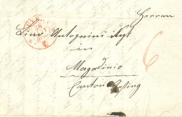 LETTER WITH TEXT, FROM LUZERN TO MAGADINO, 1850, TAXED 6, - 1843-1852 Federal & Cantonal Stamps