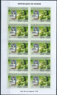 B8707 Guinea 2007 Summer Olympic 1932 Los Angeles Athlete Mi4554B Imperf Sheet Of 10 Stamps - Ete 1932: Los Angeles