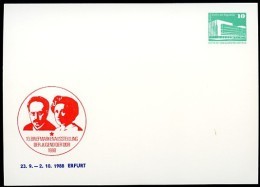 DDR PP18 D2/013 Privat-Postkarte LUXEMBURG LIEBKNECHT Erfurt 1988  NGK 3,00 € - Postales Privados - Nuevos