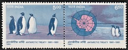 1991 India 30th Anniversary Of The Antarctic Treaty Set (** / MNH / UMM) - Antarktisvertrag