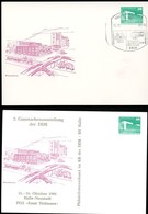 DDR PP18 D2/017 Privat-Postkarte FARBAUSFALL GRAU Halle-Neustadt Sost.1988 - Cartes Postales Privées - Oblitérées