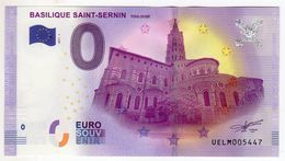 2017-1 FRANCE BILLET TOURISTIQUE 0 EURO SOUVENIR N°UELM005442 BASILIQUE SAINT SERNIN TOULOUSE - Private Proofs / Unofficial