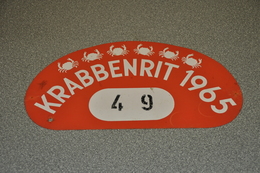 Rally Plaat-rallye Plaque Plastic: Krabbenrit 1965 Krabbenrijders - Targhe Rallye