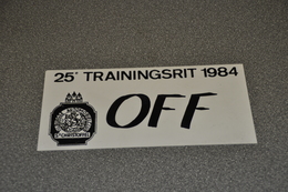 Rally Plaat-rallye Plaque Plastic: 25e Trainingsrit 1984 OFFICIAL Tilburgse Automobielclub St. Christoffel - Rallye (Rally) Plates