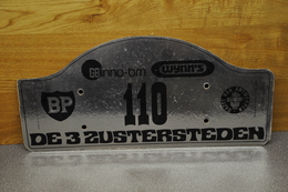 Rally Plaat-rallye Plaque: De 3 Zustersteden 110 Gazet Van Antwerpen Wynn's BP-GB 1969--1976 - Targhe Rallye