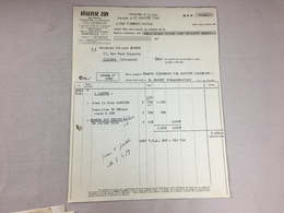 Authentique Et Ancienne Facture Vintage Réglisse ZAN Marseille Année 50/60 Old Invoice - Fatture