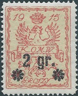 POLONIA POLAND POLSKA Polen,1915 Warsaw Local Issues,10 GROSZY/ 2 GR-Not Used - Ongebruikt