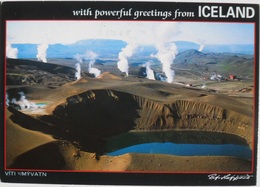 Geysire Vulcans Geysers Vulkane Explosionskrater Viti Myvatn Iceland N - Islande