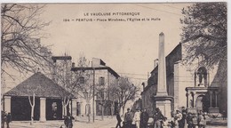 84 / PERTUIS /PLACE MIRABEAU / L EGLISE ET LA HALLE / TRES JOLIE CARTE MTIL 194 - Pertuis