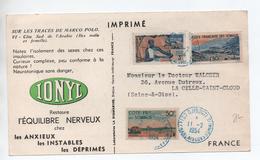 1954 - COTE FRANCAISE DES SOMALIS - IMPRIME PUBLICITAIRE PUB SANTE De DJIBOUTI - Storia Postale