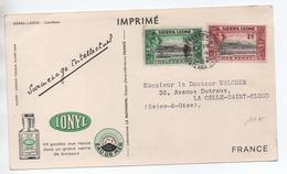 SIERA LEONE - IMPRIME PUBLICITAIRE PUB SANTE - Sierra Leone (...-1960)