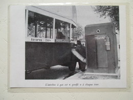 Autobus RATP Station à Gazogène  - Ligne ASNIERES  CLICHY  - Coupure De Presse De 1933 - LKW