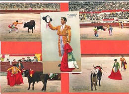 Delcampe - Joli Lot De 15 Cartes Postales Anciennes Couleurs De Corrida Ou Course De Taureaux éditions Françaises LL Et ND - Stierkampf