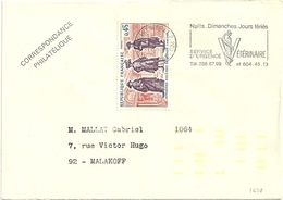 Lettre De 1971 Avec Marque D'indexation Jaune - Covers & Documents