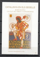 CATALUNYA EN ELS SEGELLS - HOJITA Nº 73 - EXPOSICIÓ INTERNACIONAL DE 1929 - Commemorative Panes