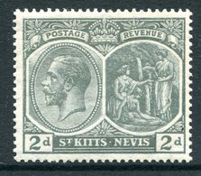 St Kitts & Nevis - 1920-22 KGV - Wmk. Mult. Crown CA - 2d Slate-grey HM (SG 27) - St.Christopher, Nevis En Anguilla (...-1980)