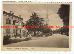 LENDINARA - PASSEGGI E MONUMENTO A CANOZIO F/GRANDE  VIAGGIATA 1940 ANIMATA - Rovigo