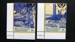 UNO-New York 837/8 Oo/ESST, 55 Jahre Vereinte Nationen (UNO): 50. Jahre Einweihung Des UNO-Hauptquartiers In New York - Used Stamps