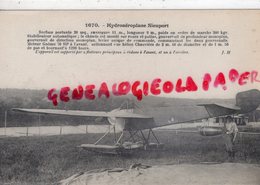 AVIATION -  HYDROAEROPLANE NIEUPORT - AVION - 1914-1918: 1st War