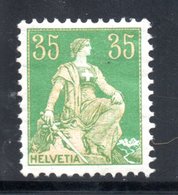 1907 / 1917 - HELVETIA YT 122 NEUF* - COTE 3 € - - Neufs