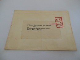 T.P. PEKIN CACHET ROUGE PAR AVION RECTO ET VERSO POUR FRANCE - Covers & Documents