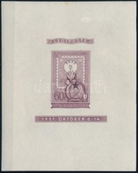 ** 1951 Lila Vágott Blokk, Nagyon Szép állapotban, ép Gumizással, Pici Halvány Folt A Felső Szélen / Light Spot On The G - Autres & Non Classés