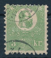 O 1871 Kőnyomat 3kr VI. Tipusú Bélyeg (140.000) (foghiány / Missing Perf.) - Autres & Non Classés