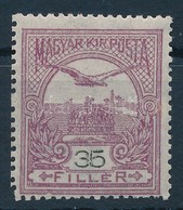 ** 1913 Turul 35f Fekvő Vízjellel, Postatiszta állapotban, R! (90.000) (alul Foghibák / Perf. Faults) - Autres & Non Classés