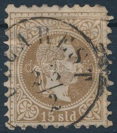 O 1867 Magyar Posta Romániában 15sld "(BUC)AREST" (44.000) (sarokhiba / Corner Fault) - Otros & Sin Clasificación