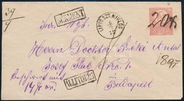 1875 5kr Díjjegyes Boríték Pénzeslevélként Felhasználva "LIPTÓ SZT. MIKLÓS" - Budapest - Sonstige & Ohne Zuordnung