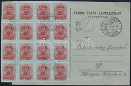 1945 Soroksár Helyi Levelezőlap 25 X 2P / 20f Kisegítő Portóbélyeggel Portózva. A Bélyeges Portózás Ebben Az Időszakban  - Otros & Sin Clasificación