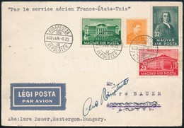 1939 Légi Levelezőlap Az Azori Szigetekre Angrába, Továbbküldve Hortára - Sonstige & Ohne Zuordnung