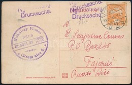 1913 Képeslap Turul 3f + 2f Bérmentesítéssel Nyomtatványként Puerto Rico-ba Küldve (Közép-Amerika) - Sonstige & Ohne Zuordnung