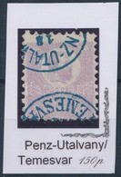 O 1871 Kőnyomat 25kr "(PÉ)NZ-UTAL(VÁNY) / (T)EMESV(ÁR)" Kék Bélyegzéssel - Autres & Non Classés