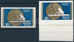 (*) 1969 Olimpiai érmesek 60f Gumi Nélküli, Vágott ívszéli Fázisnyomat, A Szürke Szín Hiányával + Támpéldány - Autres & Non Classés