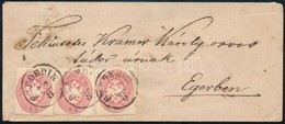 1863 3 X 5kr Levélen "SZEGEDIN" - Eger - Otros & Sin Clasificación