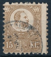 O 1871 Képbe Fogazott Kőnyomat 15kr (29.000) (enyhe Elvékonyodás / Thin Paper) - Autres & Non Classés