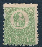 * 1871 Kőnyomat 3kr II. Tipus Eredeti Gumival, Falcos (240.000) (pici Képoldali Elvékonyodás 1 Bal Oldali Fogon / Thin P - Autres & Non Classés