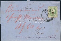 1871 Villachban Megírt Okmánybélyeges Számla (egy Része) Pesten Feladva, 3kr Helyi Levél Bérmentesítéssel - Autres & Non Classés