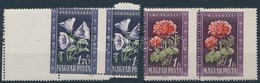 ** 1950 Virág (I.) 1Ft Képbe Fogazva + 1,70Ft Képbe Fogazva, Bal Oldali üres Mezővel - Otros & Sin Clasificación