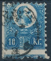 O 1871 Látványosan Képbe Fogazott, Bal Oldalon Ollóval Vágott Réznyomat 10kr - Otros & Sin Clasificación